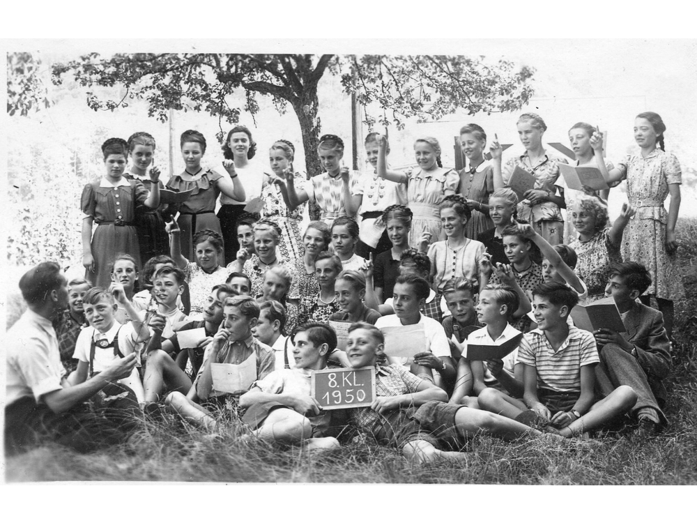 Klassenbild Hans Herrmann, Lehrer Tetens