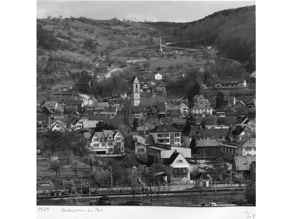 Baugebginn im Tal 1969