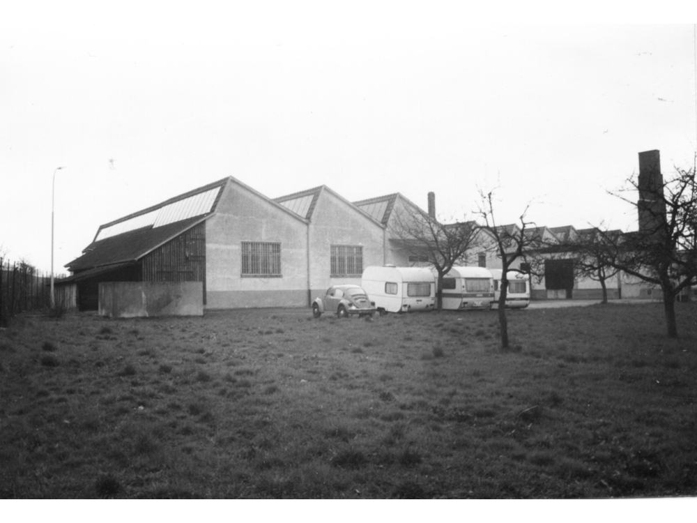 Shedbauten 1970, vor dem Abriss