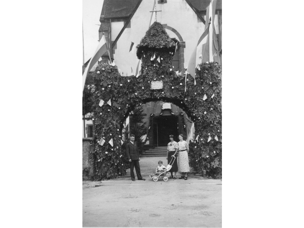 Maria im Buchs Prozession 1948
schwippbogen vor StGeorg 1948