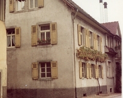 Grether - Haus am Rhein vor dem Abbruch 1967