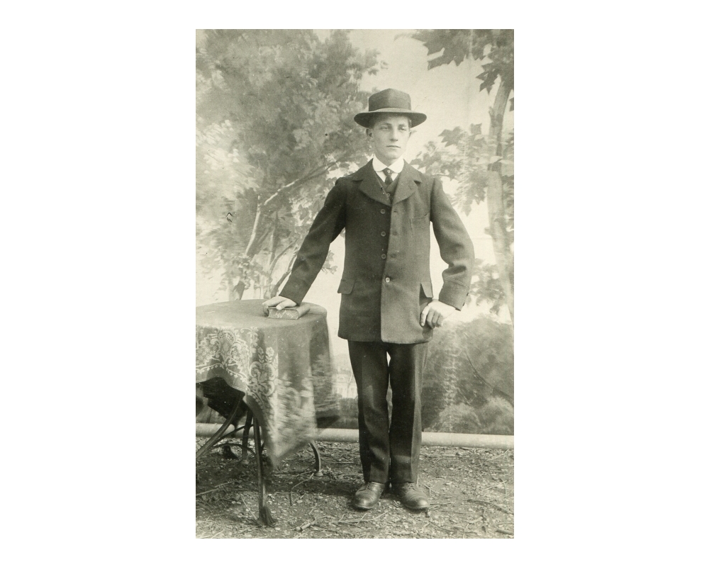 Hans Grether als Konfirmand, 1913