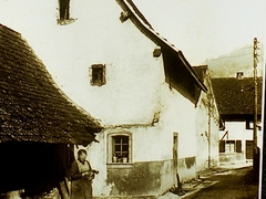 im Hintergrund Gebäude abgerissen, heute Garagen  Baumgartenstrasse 12, 1930er Jahre
Bild72